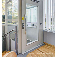 Passenger Home Elevator Safe Stainless Steel Material Transparent Residential Villa Lift